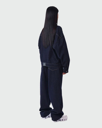 Project X Paris Dames Dark Denim Jeans achteraanzicht