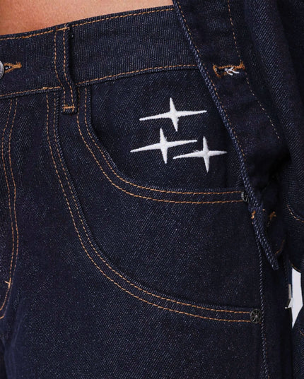 Project X Paris Dames Dark Denim Jeans cu