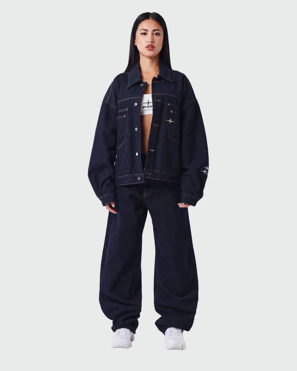 Project X Paris Dames Dark Denim Jeans voor