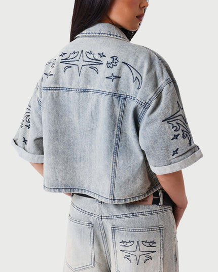 Project X Paris Dames Denim Vest achterkant