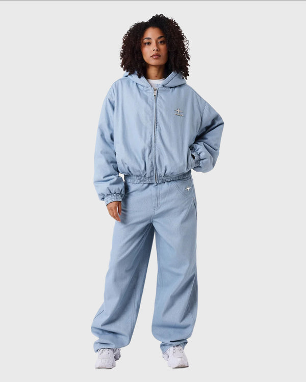 Project X Paris Dames Hoodie Polaris Frost Blauw vooraanzicht cu