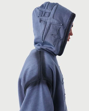 Project X Paris Faded Hoodie Blauw hood