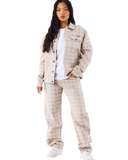 ProjectXParisGeometricpatterncanvasjacketBeigeVrouwFullbody