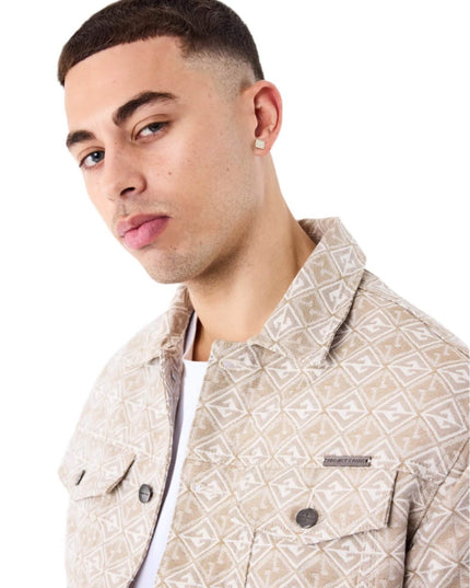 ProjectXParisGeometricpatterncanvasjacketBeigemanvoorkantDetail1