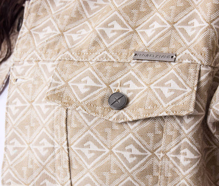 Project X Paris Veste en toile à motif géométrique Beige