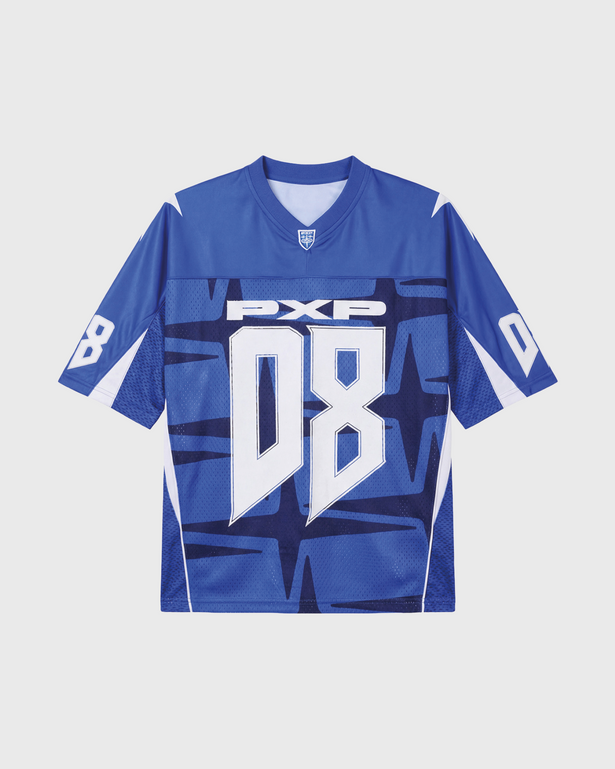 Project X Paris Jersey Blauw vooraanzicht witte letters blauw