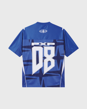 Project X Paris Jersey Blauw achteraanzicht witte letters blauw