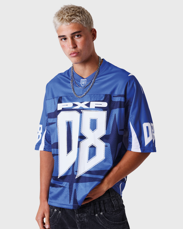 Project X Paris Jersey Blauw met model vooraanzicht