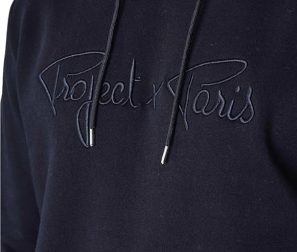 ProjectXParisLogoHoodieZwartVooraanzichtLogo