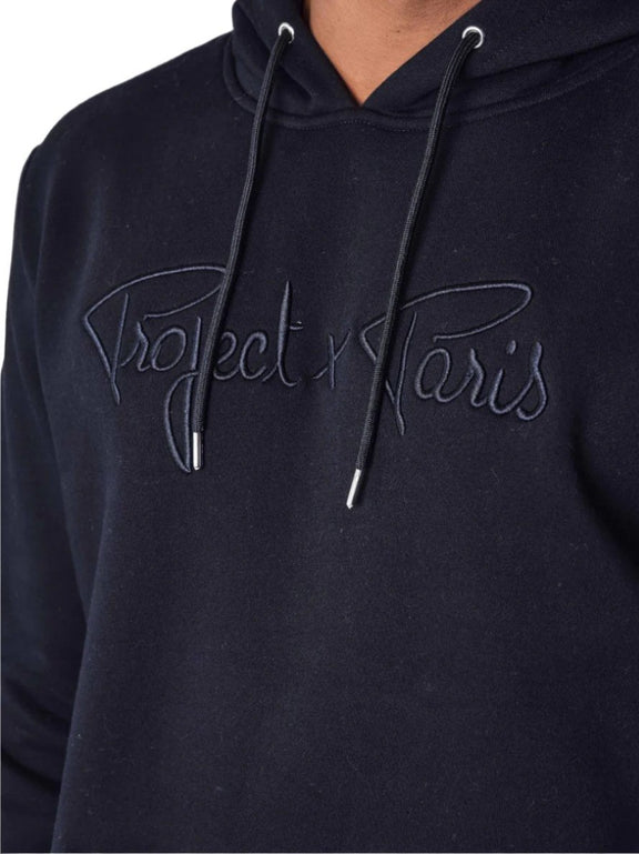 ProjectXParisLogoHoodieZwartVooraanzichtLogo