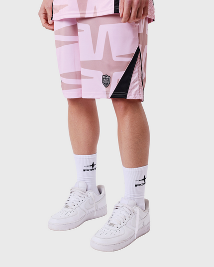 Project X Paris Shorts Roze onderaanzicht model schoenen