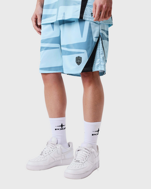 Project X Paris Shorts Zwart Lichtblauw close up schoenen
