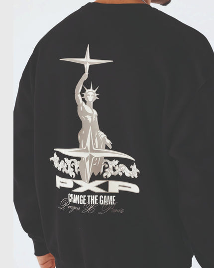 Project X Paris Sweater zwart achter aanzicht