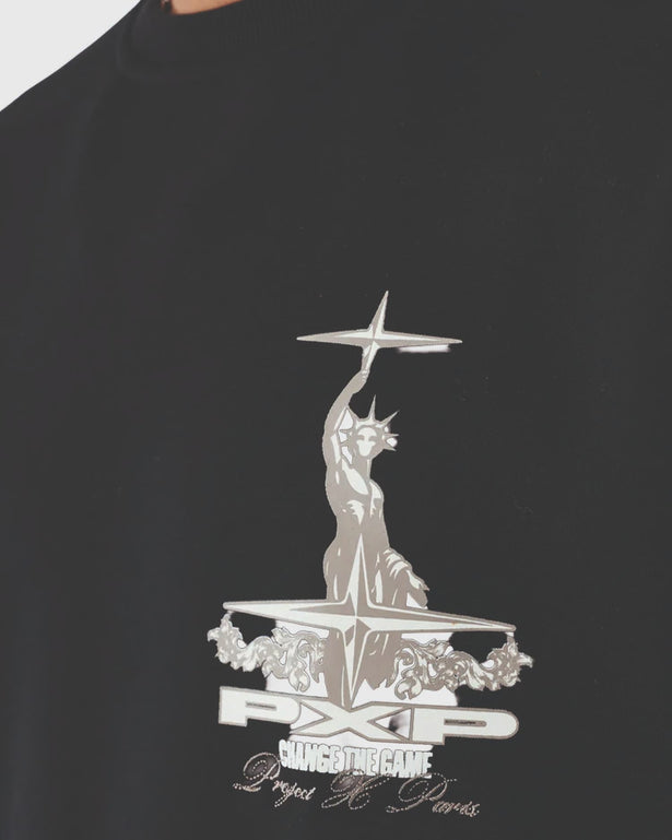  Project X Paris Sweater zwart close up aanzicht