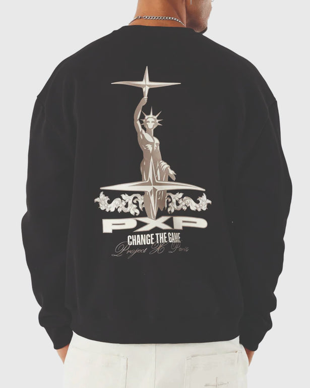 Project X Paris Sweater zwart achter aanzicht