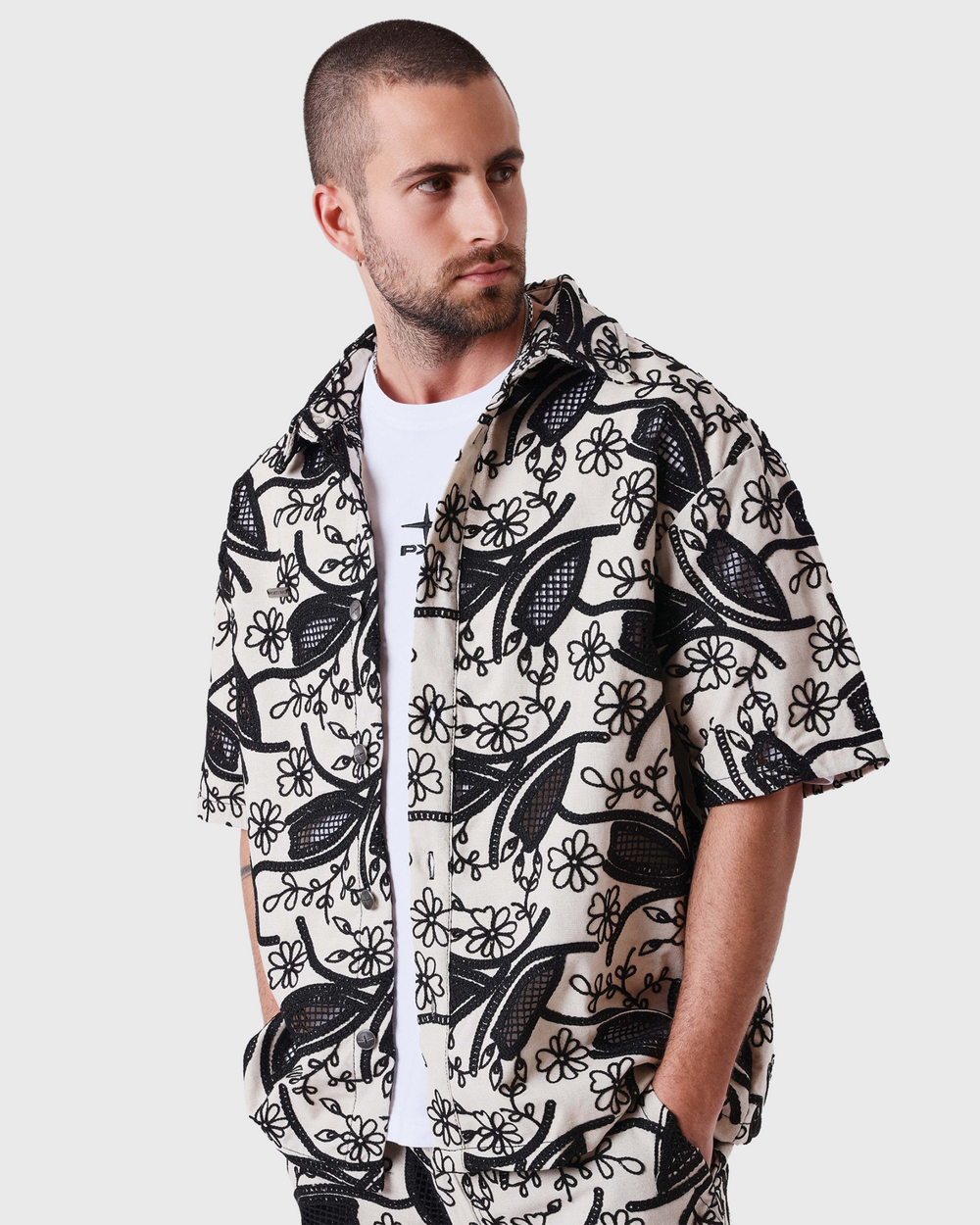 Project X Paris T-shirt Candide Idylle Zwart vooraanzicht los