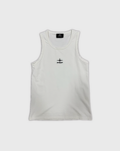 Project X Paris Tanktop Wit vooraanzicht met zwart logo project x paris