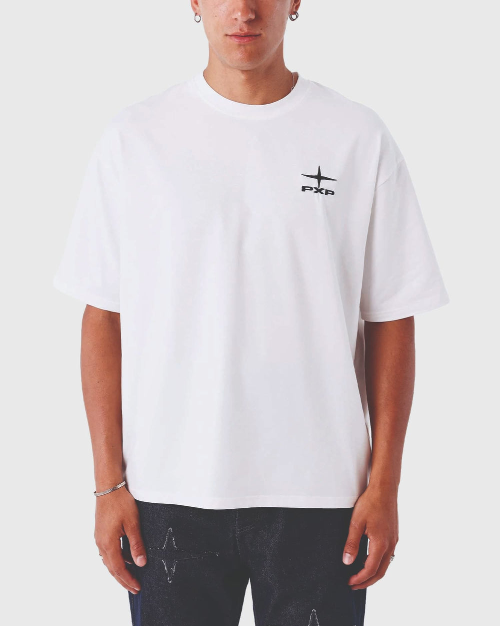 Project X Paris T shirt Graphic Flower Wit achteraanzicht