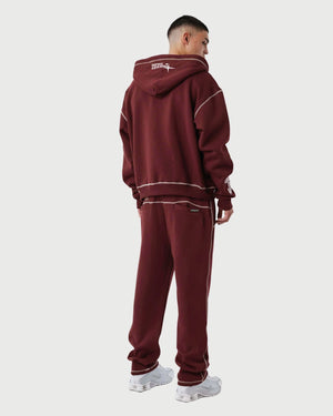 Project X Paris Zip Hoodie UK Drip rood achter aanzicht ver