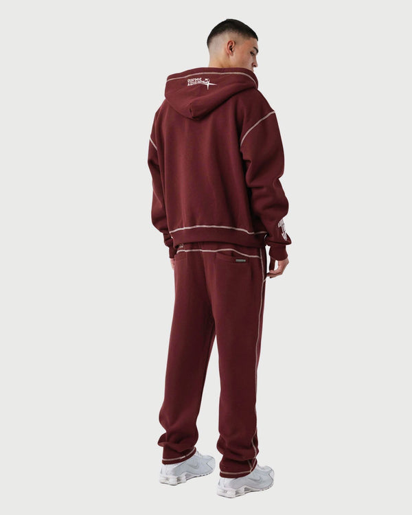 Project X Paris Zip Hoodie UK Drip rood achter aanzicht ver