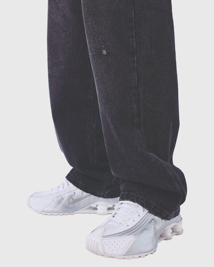 Project X Paris Baggy Denim Zwart  onderkant