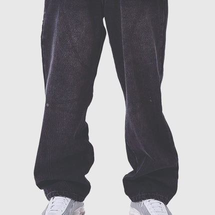 Project X Paris Baggy Denim Zwart vooraanzicht