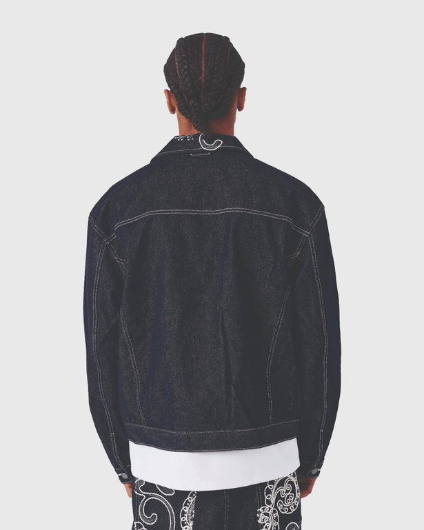 Project X Paris Bandana Jacket Donkerblauw achteraanzicht