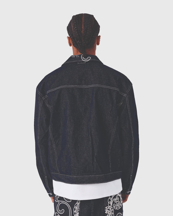 Project X Paris Bandana Jacket Donkerblauw achteraanzicht