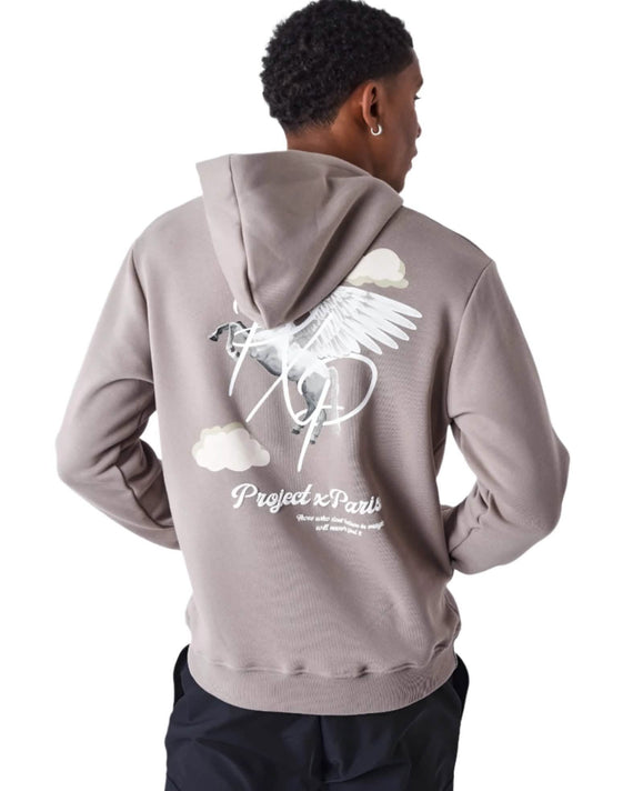 Project_X_Paris_Pegasus_Cloud_Hoodie_Taupe_Achterkant