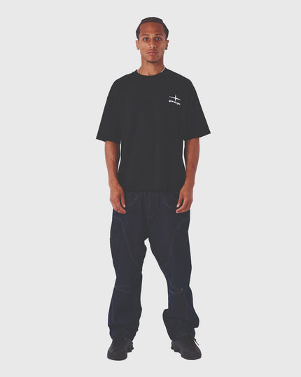 Project X Paris Baggy Denim Broek Donkerblauw verre vooraanzicht