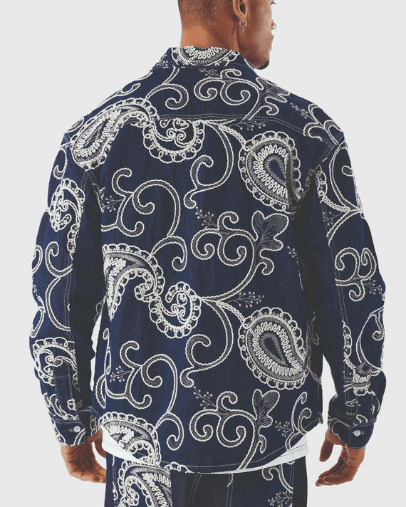 Project X Paris Bandana Jacket Donkerblauw actheraanzicht