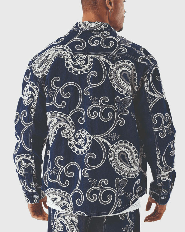 Project X Paris Bandana Jacket Donkerblauw actheraanzicht