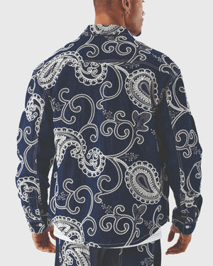 Project X Paris Bandana Jacket Donkerblauw actheraanzicht