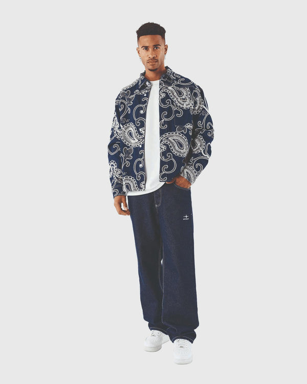 Project X Paris Bandana Jacket Donkerblauw vooraanzicht 