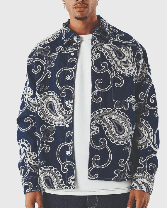 Project X Paris Bandana Jacket Donkerblauw vooraanzicht