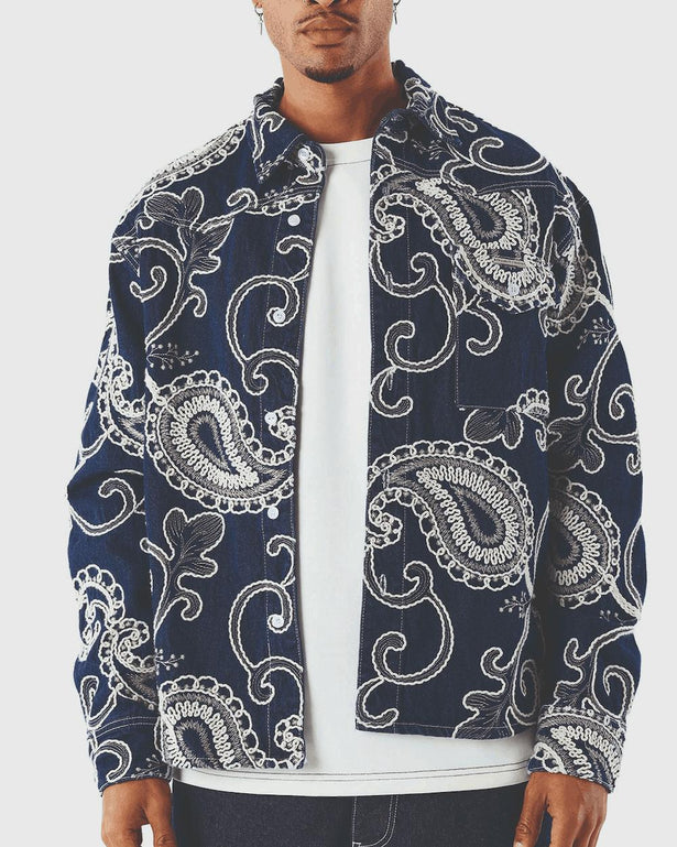 Project X Paris Bandana Jacket Donkerblauw vooraanzicht
