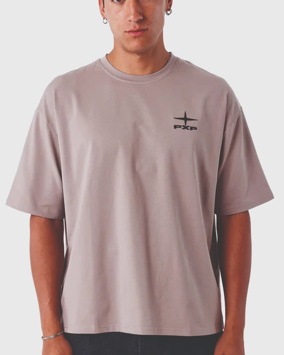 Project X Paris T shirt Graphique Fleur Bruin Vooraanzicht