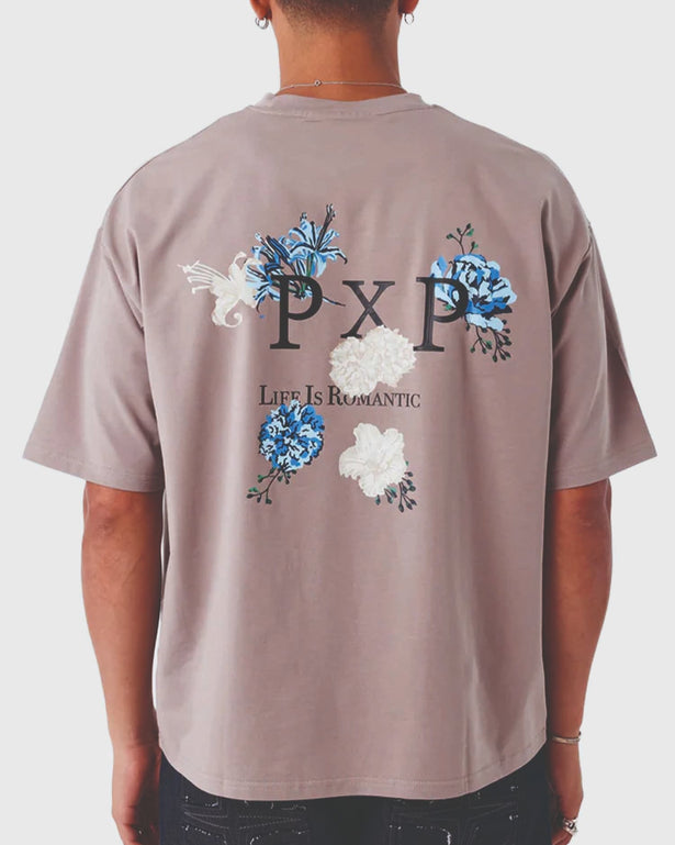 Project X Paris T shirt Graphique Fleur Bruin ACHTER