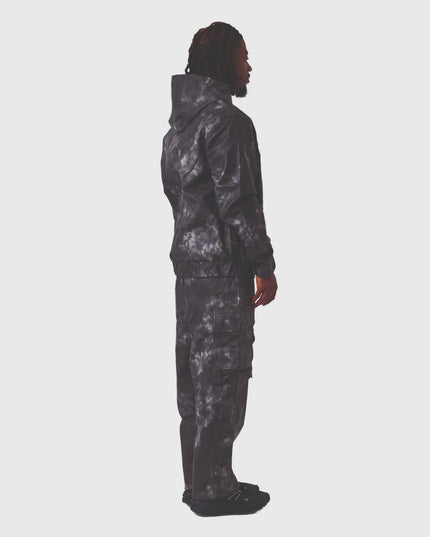 Project X Paris Coal Leather Broek verre achteraanzicht