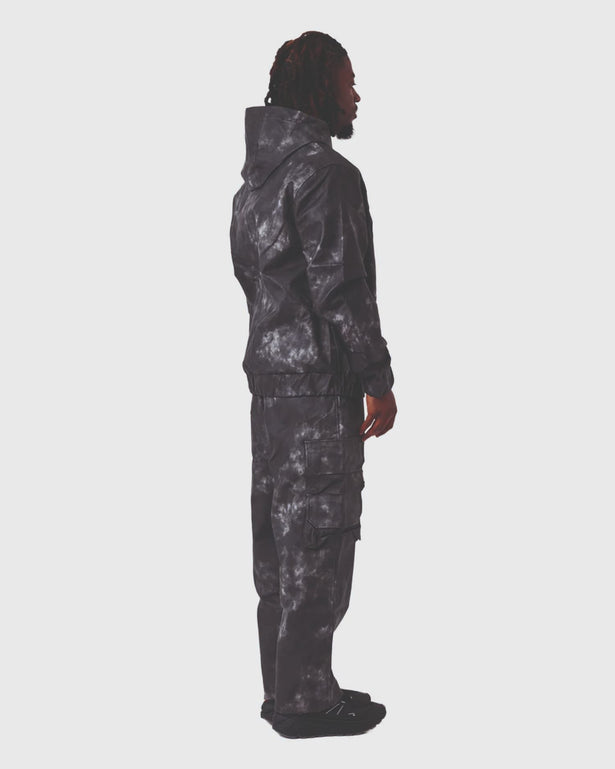 Project X Paris Coal Leather Broek verre achteraanzicht