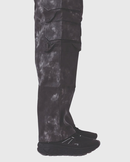  Project X Paris Coal Leather Broek cu zijkant