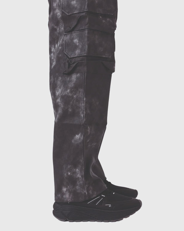  Project X Paris Coal Leather Broek cu zijkant