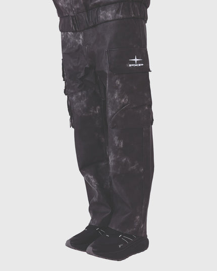 Project X Paris Coal Leather Broek cu zijkant