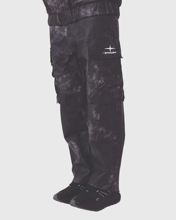 Project X Paris Coal Leather Broek cu zijkant