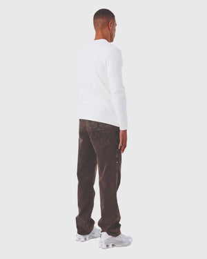 Project X Paris Copper Studs Denim Bruin achteraanzicht