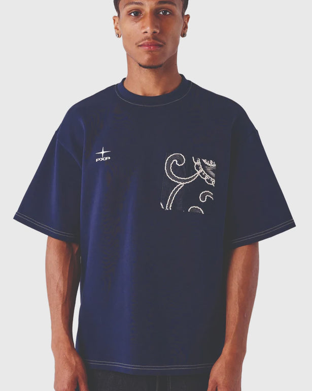 Project X  Paris T shirt Bandana Navy vooraanzicht