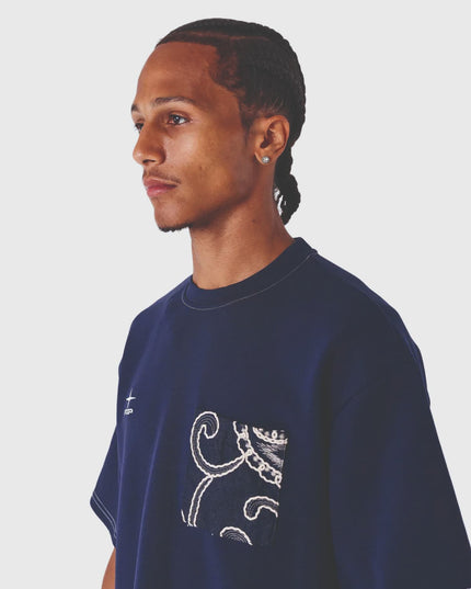 Project X Paris T shirt Bandana Navy vu aanzicht