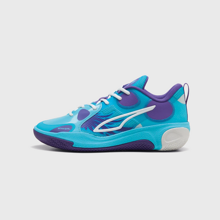 Puma MBWorld.01 JR LaMelo Ball Basketbalschoen Paars zijaanzicht