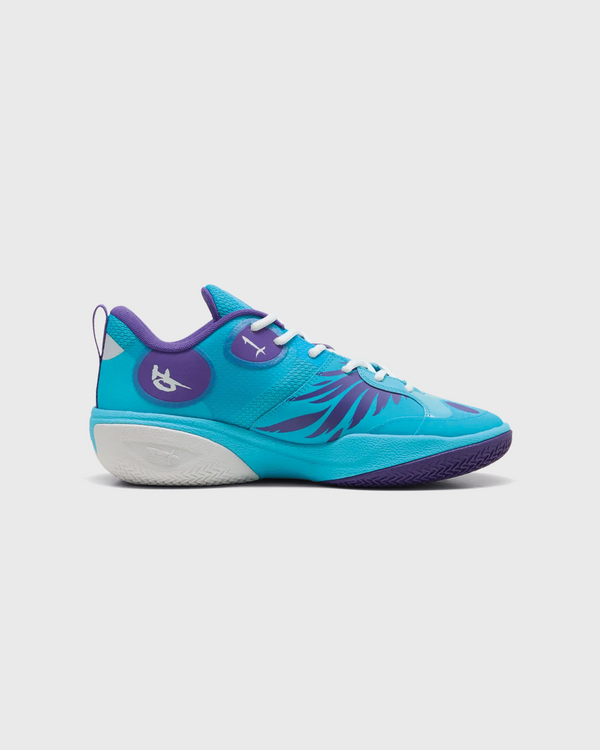 Puma MBWorld.01 JR LaMelo Ball Basketbalschoen Paars binnenkant aanzicht