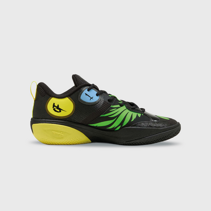 Puma MBWorld.01 JR LaMelo Ball Basketbalschoen Zwart binnenkant zijaanzicht